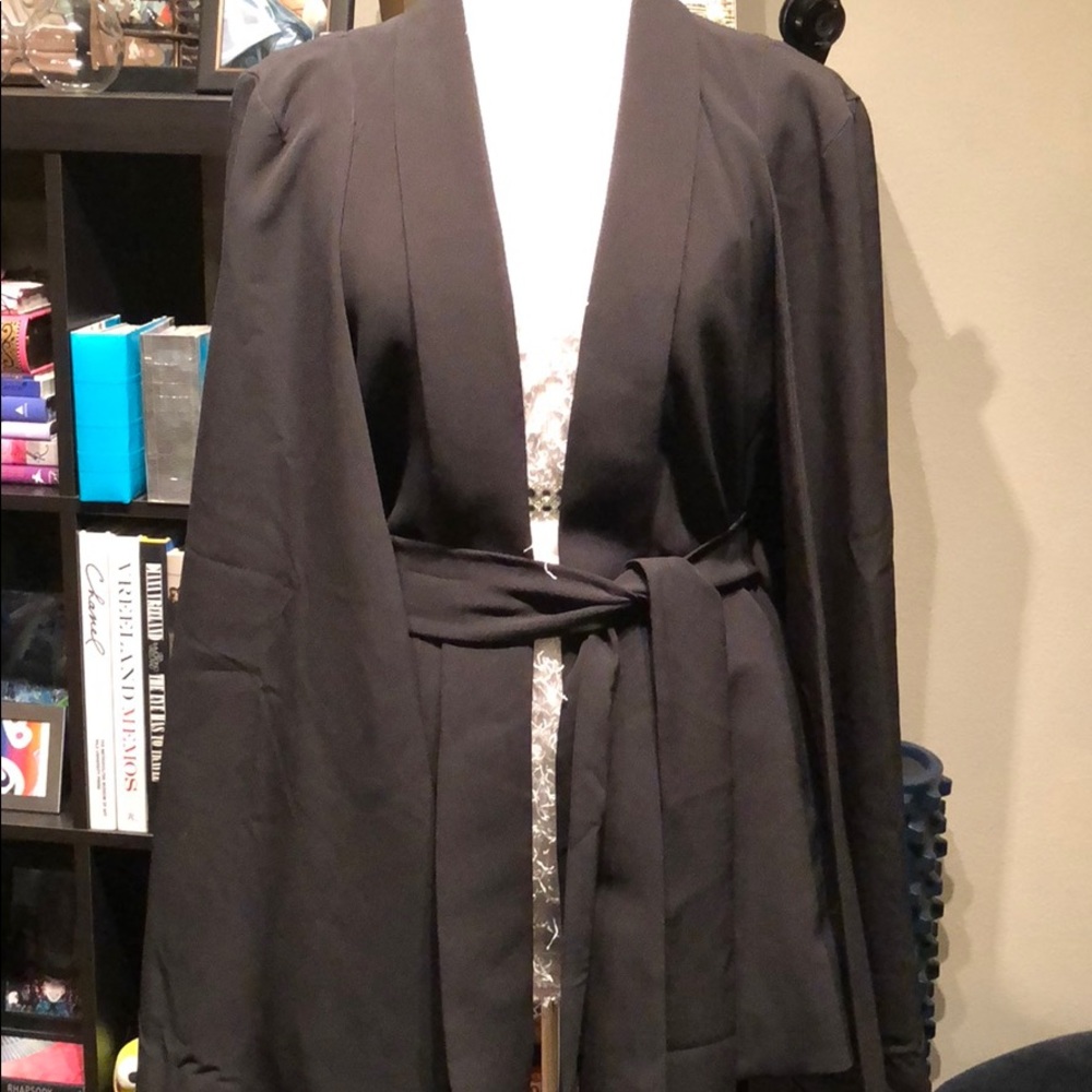 Eloquii black tie waist cape jacket size 18 NWT